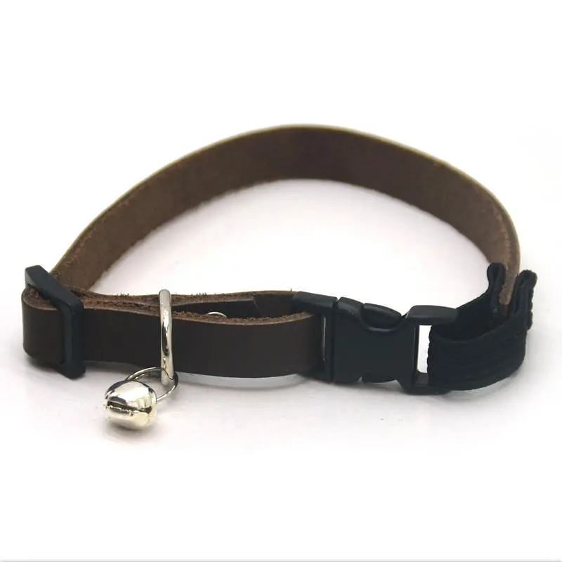 Нашийник для котів та малих собак Zoo-hunt О Дзвіночок шкіра 1,0 см Рудий - фото 3