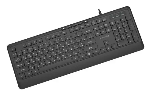 Клавіатура Slim, Black, USB, 5 мультимедійних гарячих клавіш Gembird teh0028278 - фото 4