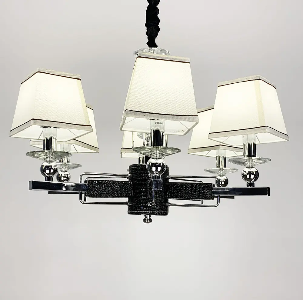 Классическая люстра с абажурами RAY Line.F S 8635/6 BK - фото 4