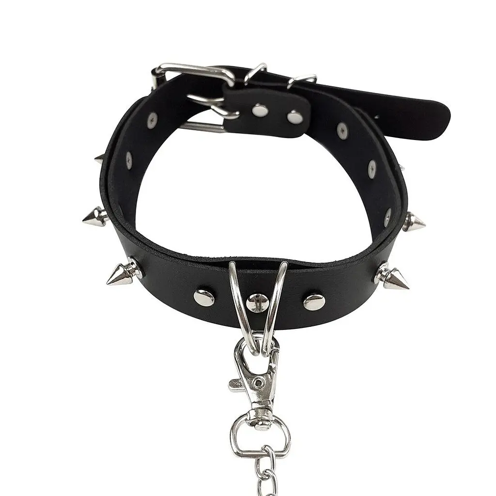 Нашийник з шипами та повідцем Art of Sex - Collar Spikes and Leash - фото 6