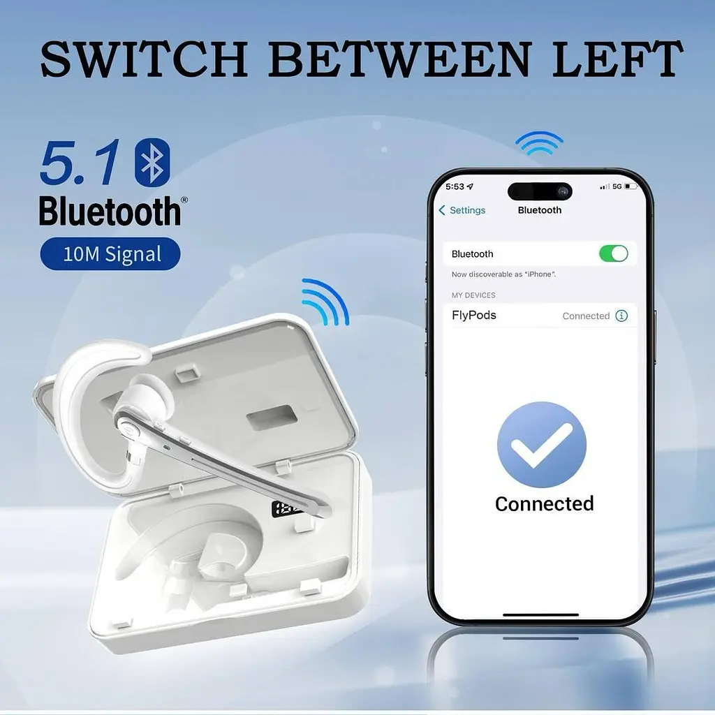 Професійна Bluetooth-гарнітура C1 білий - фото 2