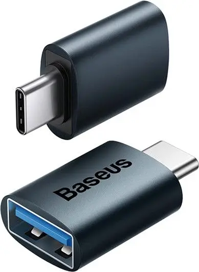 Перехідник Baseus Ingenuity Series Mini OTG Adaptor USB-C to USB-A Blue (ZJJQ000003) [78669] - фото 2
