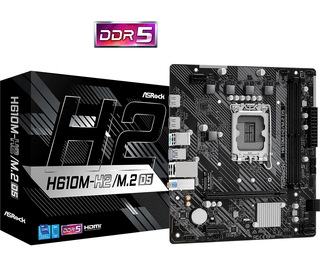 Материнська плата ASRock H610M-H2/M.2 D5 LGA 1700 (H610M-H2/M.2 D5) - фото 4