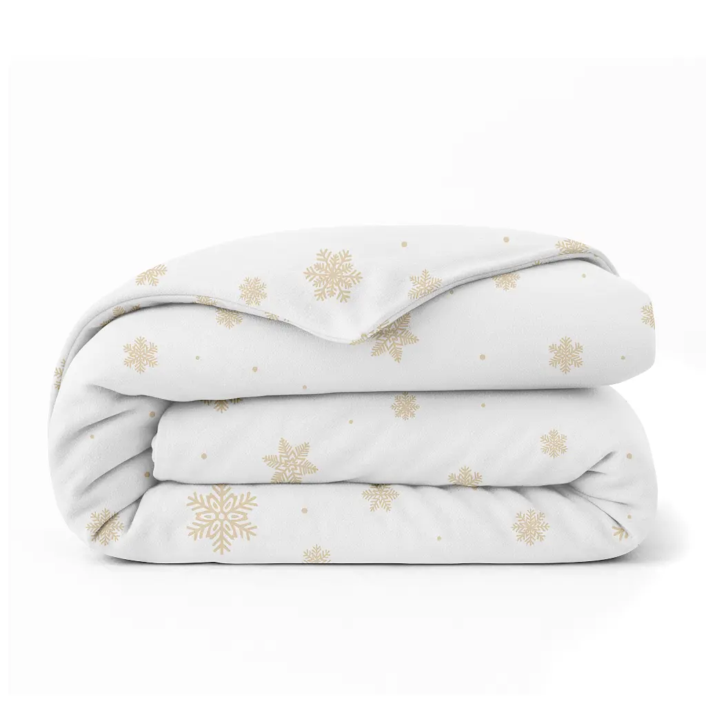Дитяча постільна білизна фланель в ліжечко SNOWFLAKES GOLD CS1 COSAS (4822052476918) - фото 3