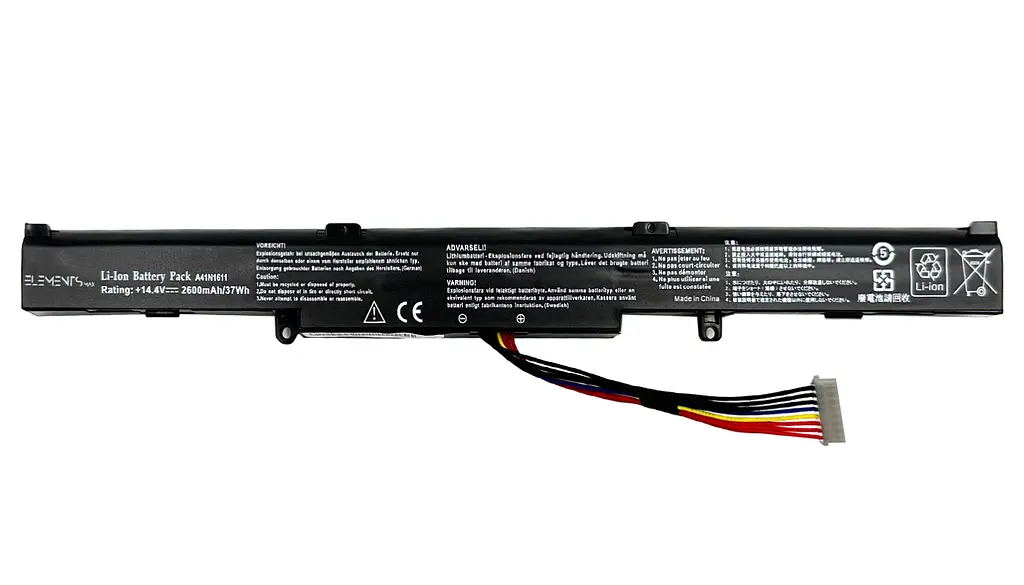 Акумулятор для Asus ROG GL553VD GL553VE GL553VW GL753V GL752VW FX53VD 14.4V 2600 mAh (A41N1611-4S1P-2600) - фото 2