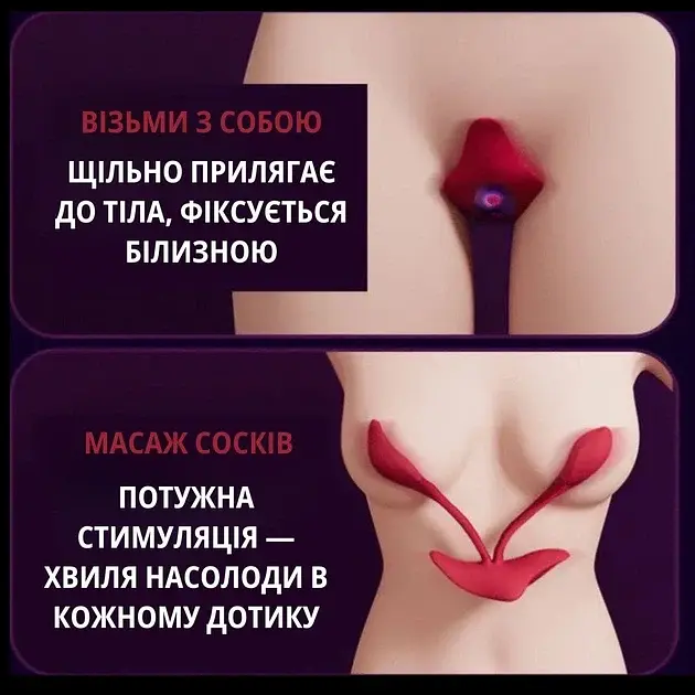 Вібратор-метелик I’MCUM TripleTease з 3 моторами та додатком для смартфону (IM-KCD211) - фото 6