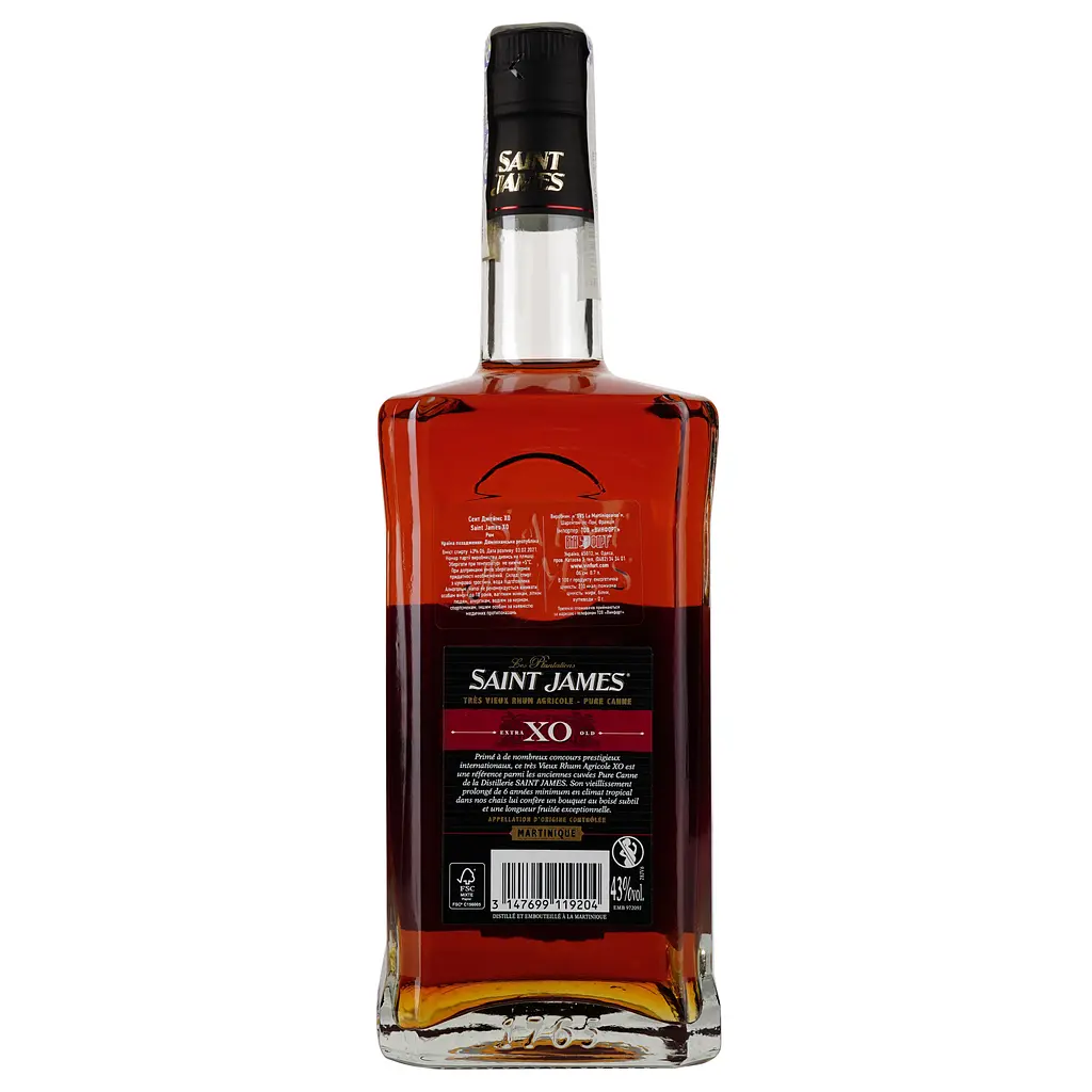 Ром Saint James ХО, 43%, 0,7 л - фото 3