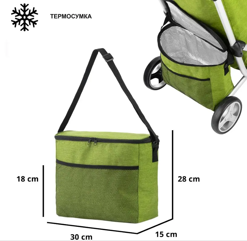 Сумка-візок ShoppingCruiser 3 Wheels Green (650071) - фото 4