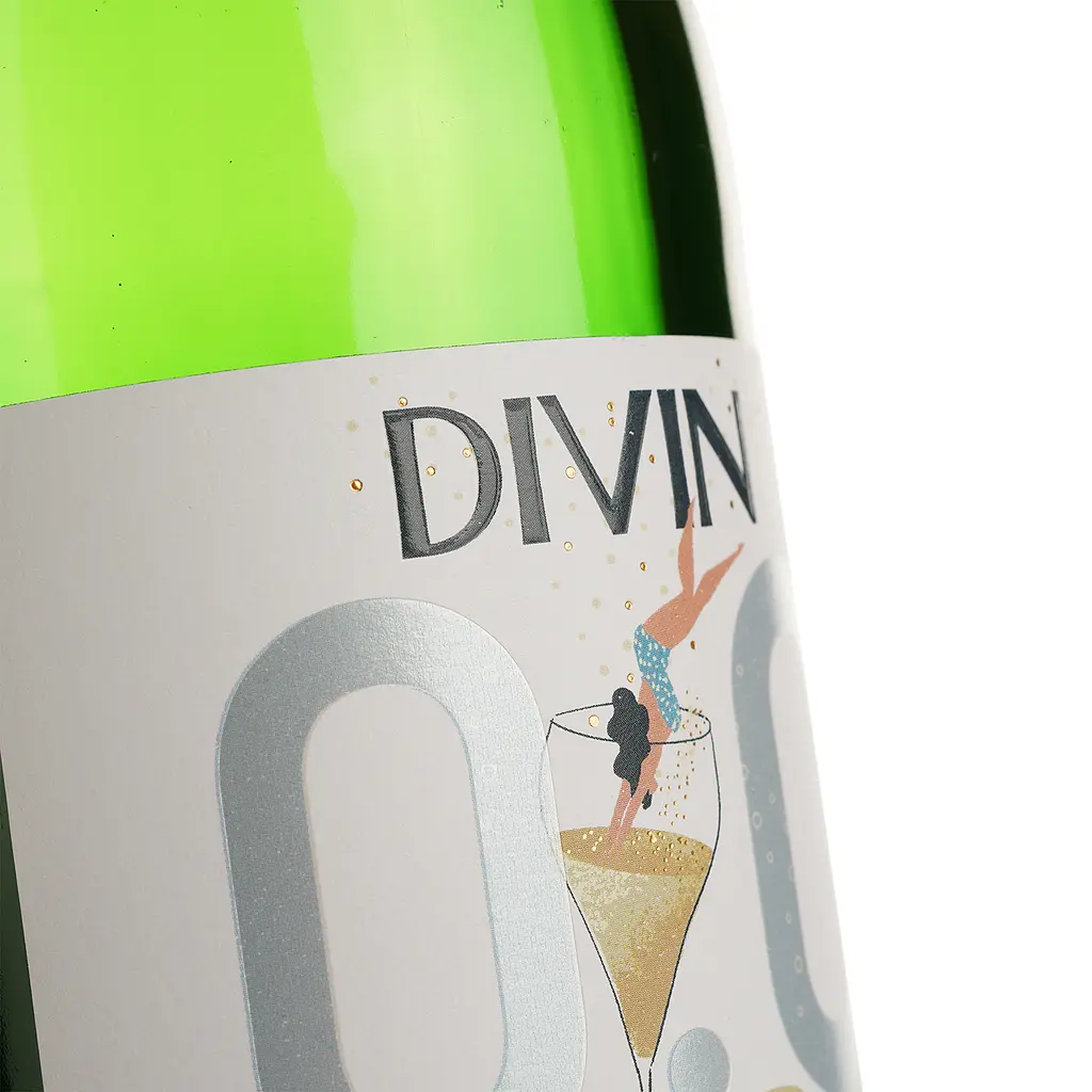 Вино игристое безалкогольное Divin Sauvignon Blanc Sparkling белое полусладкое 0.75 л - фото 3