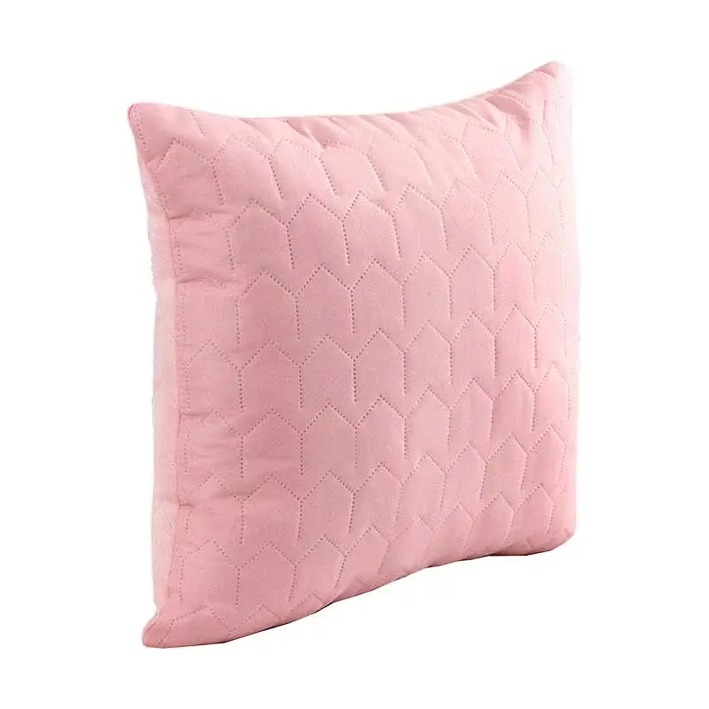 Двостороння декоративна подушка Руно Velour Rose зигзаг 40х40 см рожева - фото 2