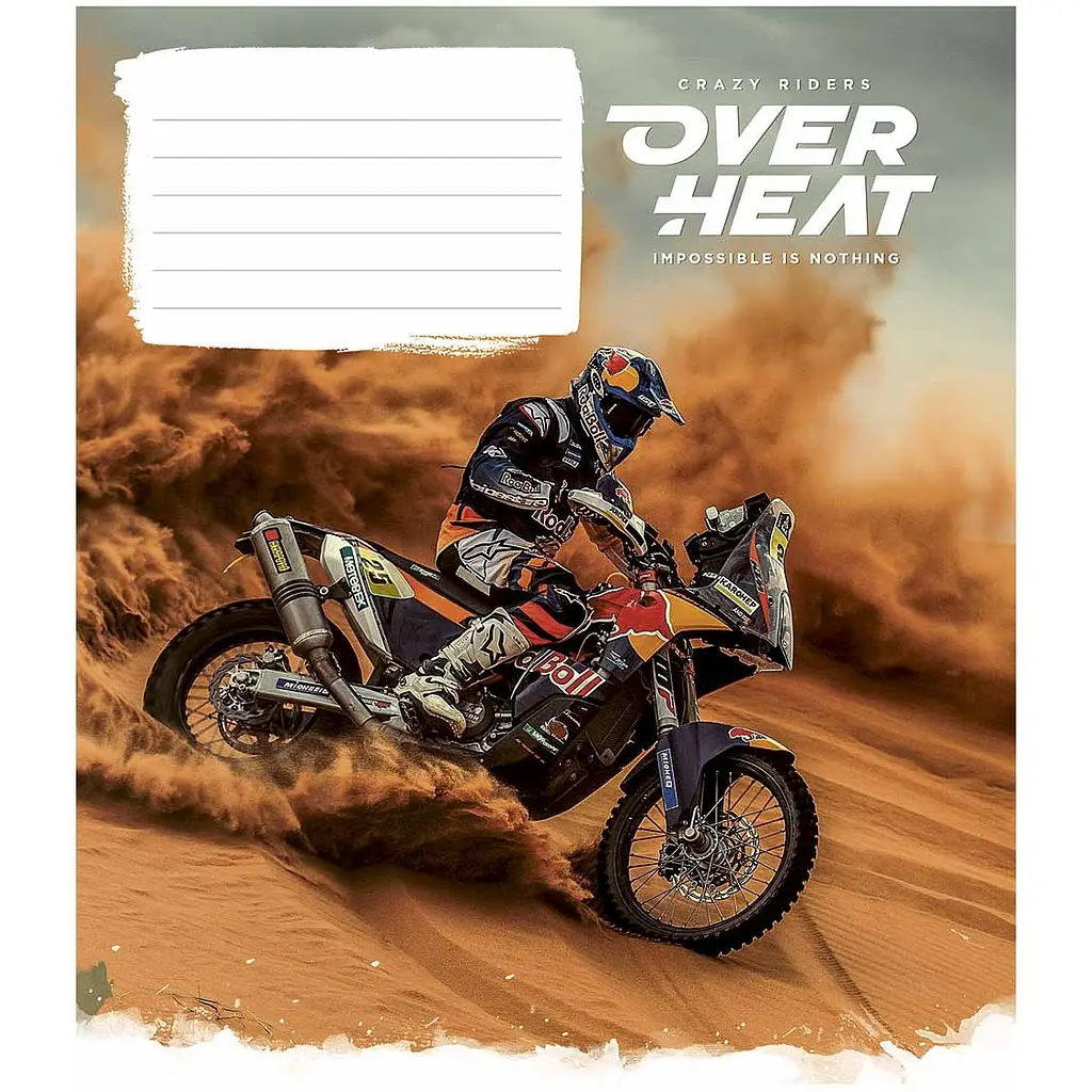 Зошит учнівський Школярик Over heat, в клітинку, 12 аркушів, ВД-лак, 30 шт. (012-3218K) - фото 5