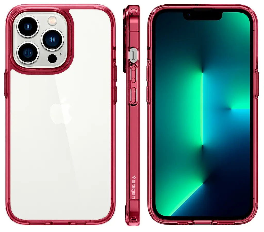 Оригінальний протиударний чохол для iPhone 13 Pro (6.1") Spigen Ultra Hybrid Red Crystal (ACS03263) - фото 7