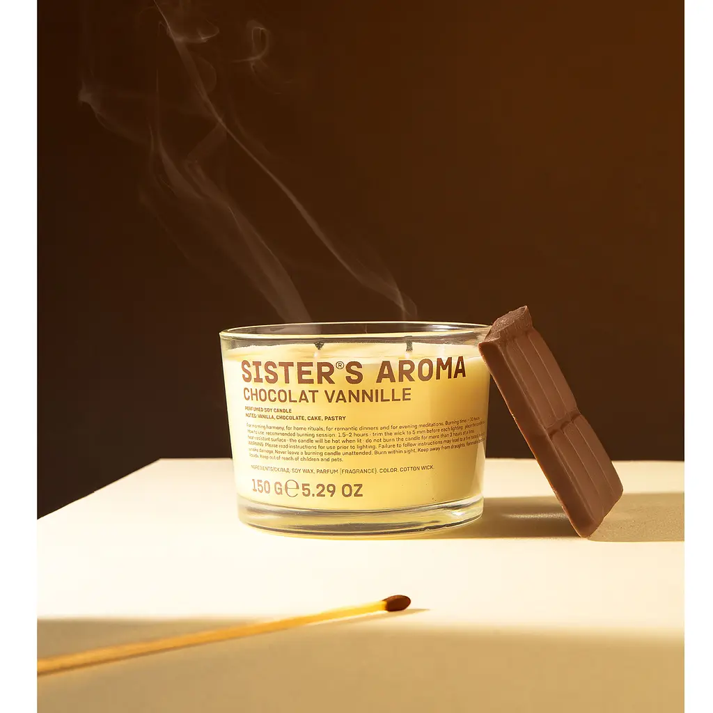 Ароматична свічка Sister`s Aroma Chocolat Vannille 150 г - фото 2