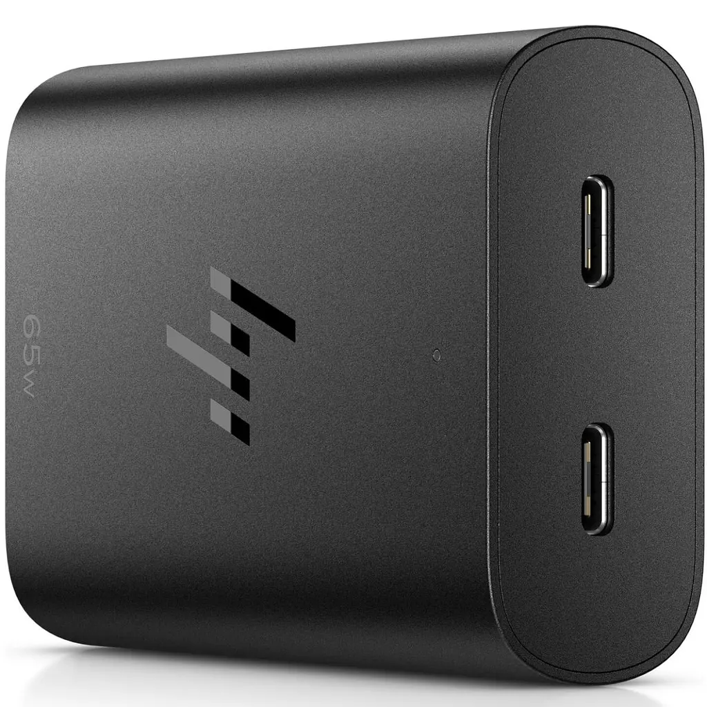 Адаптер живлення для ноутбука HP 65W GaN USB-C LC, чорний (600Q7AA) - фото 4