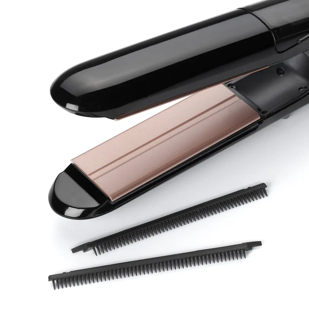 Випрямляч BaByliss Steam Smoth, температурних режимів 5, 150-230C, з парою, термо коврик, кераміка, чорний - фото 6