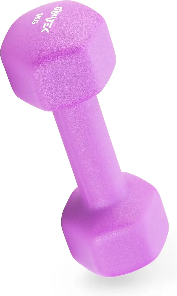 Гантели для фитнеса неопреновые Gymtek Hex 2х3кг фиолетовый - фото 7