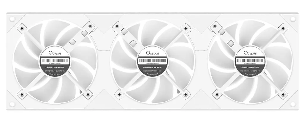 Вентилятор Ocypus Gamma F36 ARGB 360мм Reverse Blade White (GAMMA-F36-WH3AM00X-GL) - фото 6