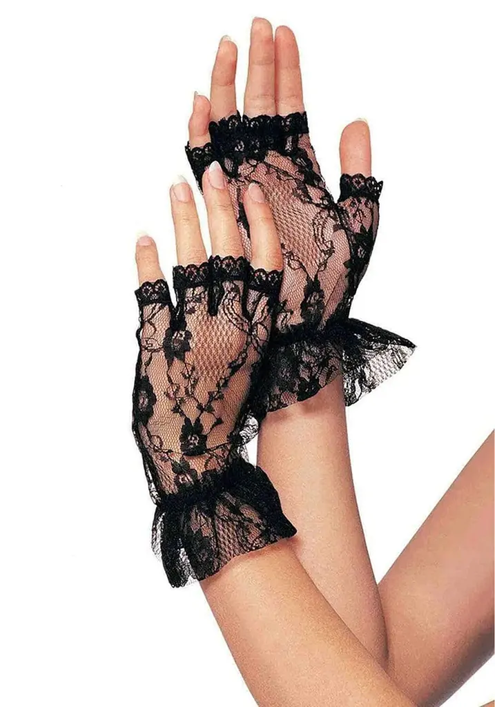 Короткі рукавички-гловелетти Leg Avenue Wrist Length, сітка, One Size