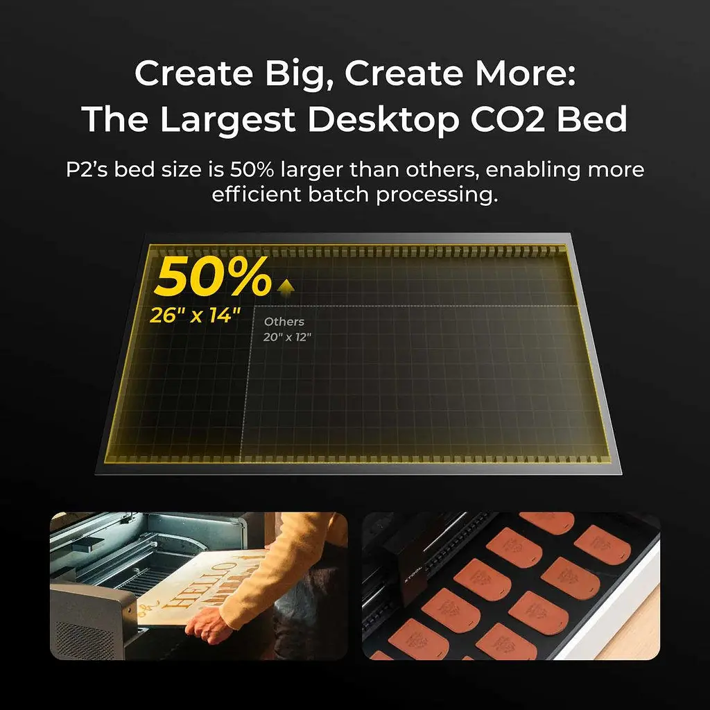 Лазерний гравірувальний верстат xTool P2S 2-в-1 Cірий (P2S-GY) - фото 6