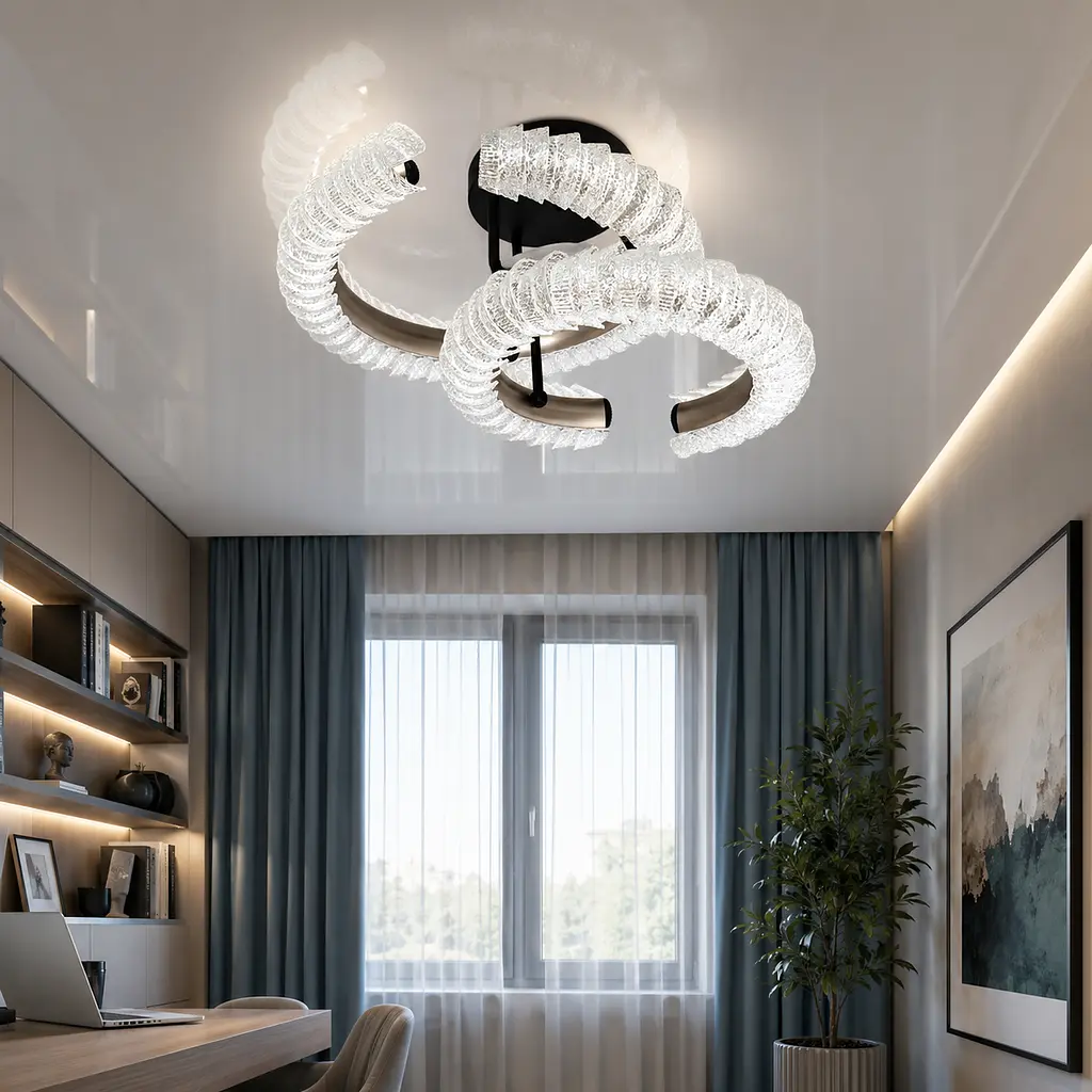 LED люстра Diasha 2509/500+400BK з пультом і декоративною підсвіткою