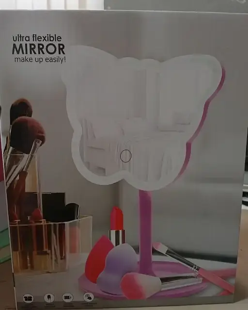 Зеркало косметическое настольное Salon Professional Бабочка с LED подсветкой 40 диодов - фото 3