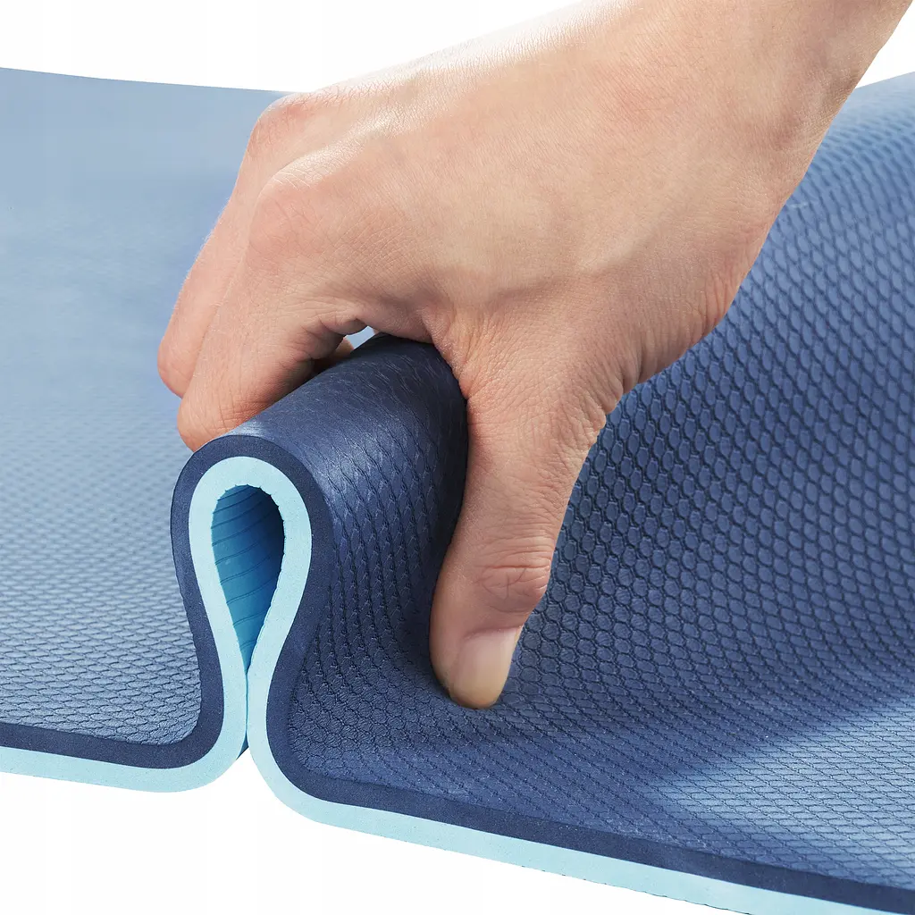 Килимок (мат) спортивний 4FIZJO TPE 180 x 60 x 1 см для йоги та фітнесу Blue/Sky Blue (P-5907739317094) - фото 7