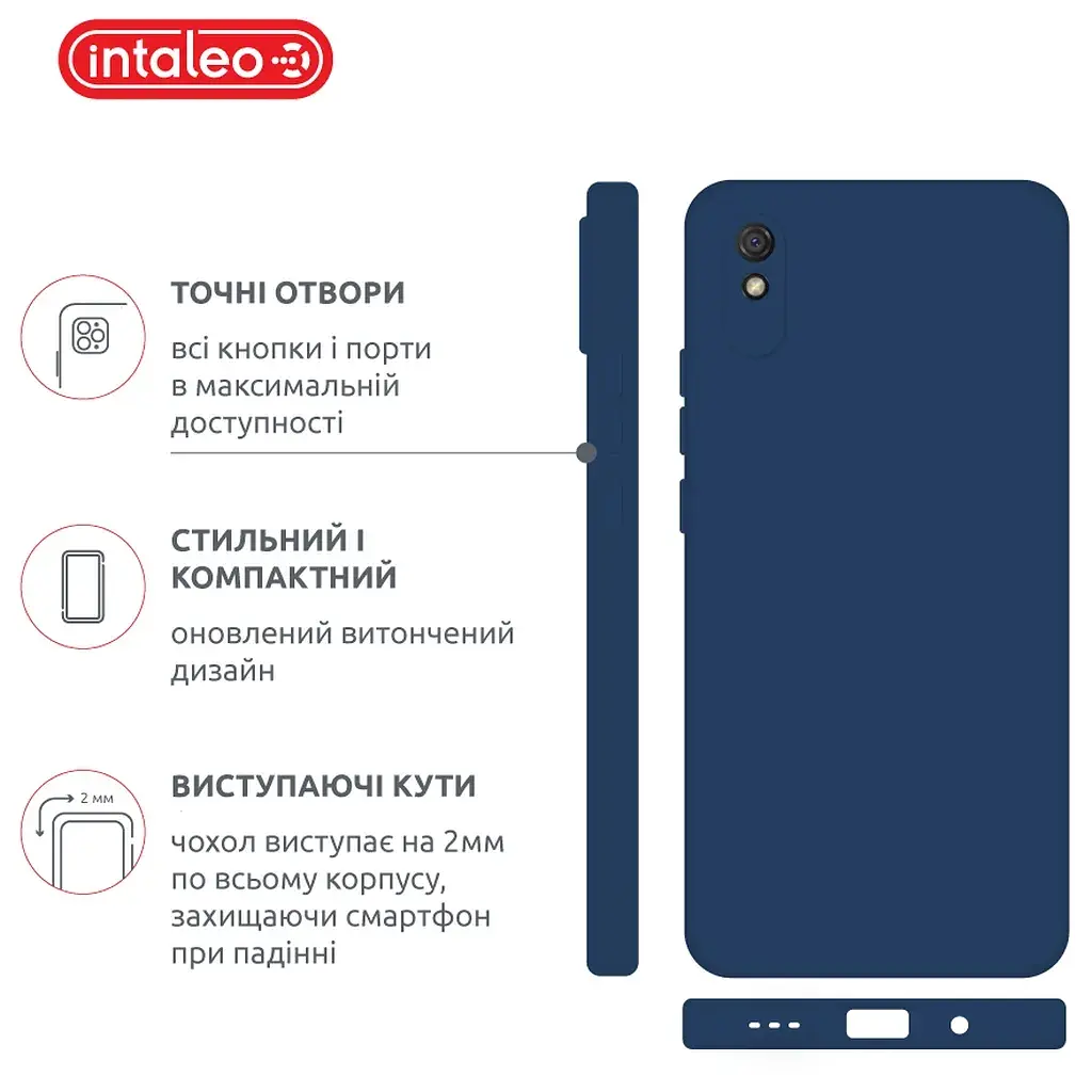 Чохол до мобільного телефона Intaleo SoftShell Xiaomi Redmi 9A Blue (1283126558252) - фото 4