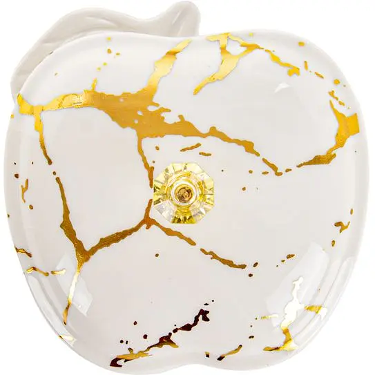 Менажница Lefard с вилочками на металлической подставке 33 см белая с золотым (926-003) - фото 2