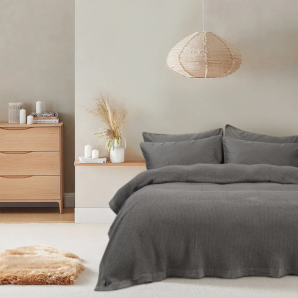 Покрывало Lotus Home - Rius antrasit антрацит 240x260 - фото 2