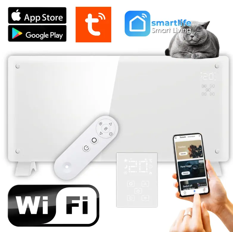 Конвекторный обогреватель 2в1 Thunder MODERN 2000W Wi-Fi White - фото 4