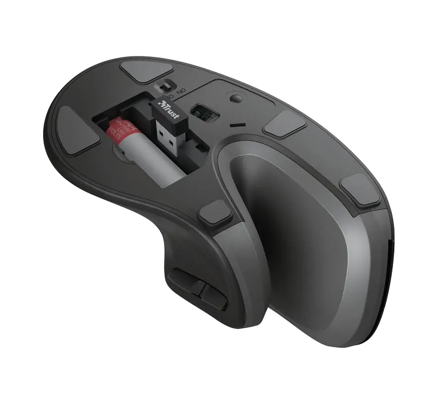 Компьютерная мышь Trust Verro Ergonomic WL черный teh0014019 - фото 6