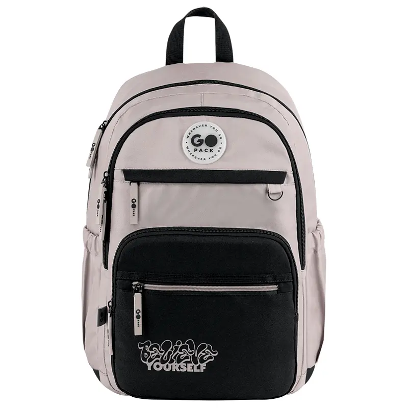 Рюкзак GoPack Teens 121L-1 Чорно-бежевий (GO26-121L-1) - фото 3