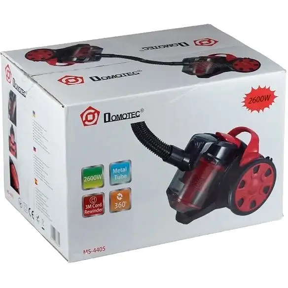 Пилосос Domotec MS-4405 колбовий для сухого збирання 2600W червоний (MS-4405_1435) - фото 5