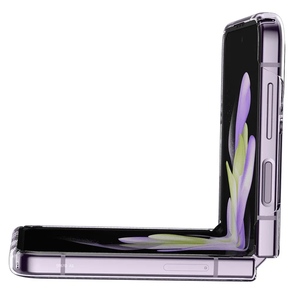 Оригінальний протиударний чохол для Samsung Galaxy Z Flip4 Spigen Ice Shield прозорий Crystal Clear (ACS05131) - фото 5
