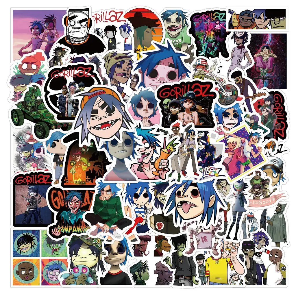 Стікерпак Горілаз Набір наклейок GeekLand Gorillaz 50 штук - фото 3