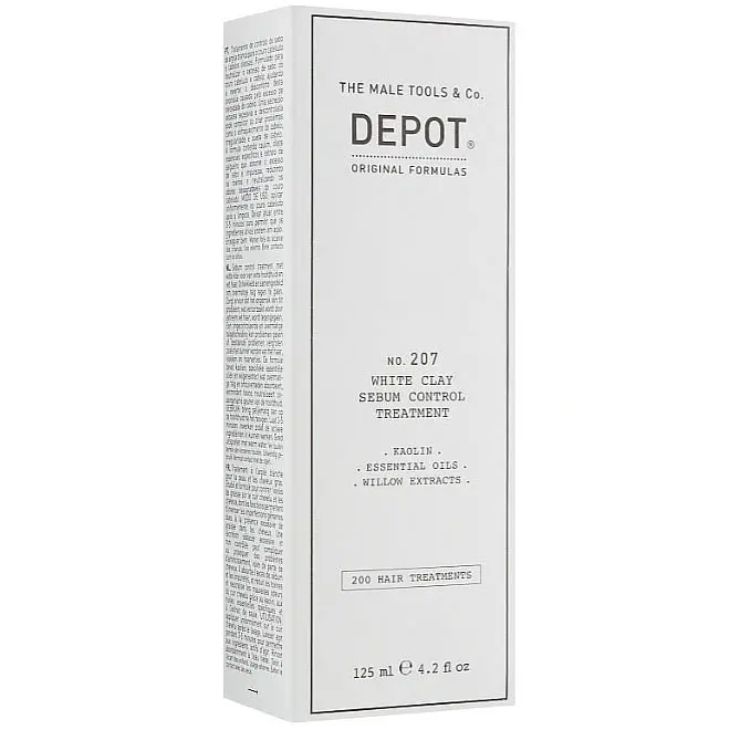 Засіб для контролю виділення жиру на шкірі голови Depot No.207 White Clay Sebum Control Theatment 125 мл - фото 2