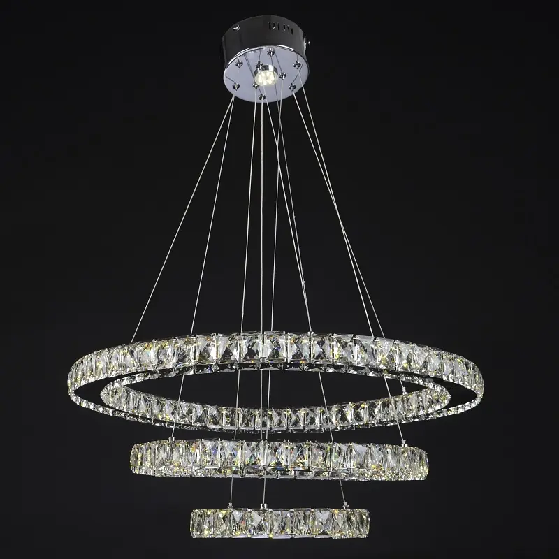 Люстра підвісна Brille кришталева LED 68W WW+NW+CW CH (BR-967S/3) - фото 2