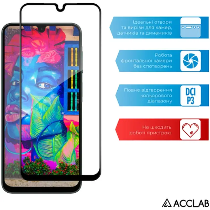 Скло захисне ACCLAB Full Glue Samsung A26 Black (1283126608025) - фото 5