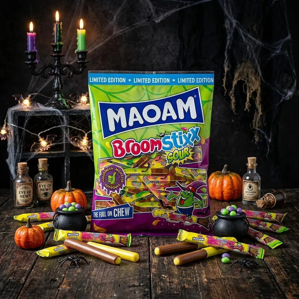 Жувальні цукерки Maoam Limited Edition Broom Stixx Sour 350г - фото 3