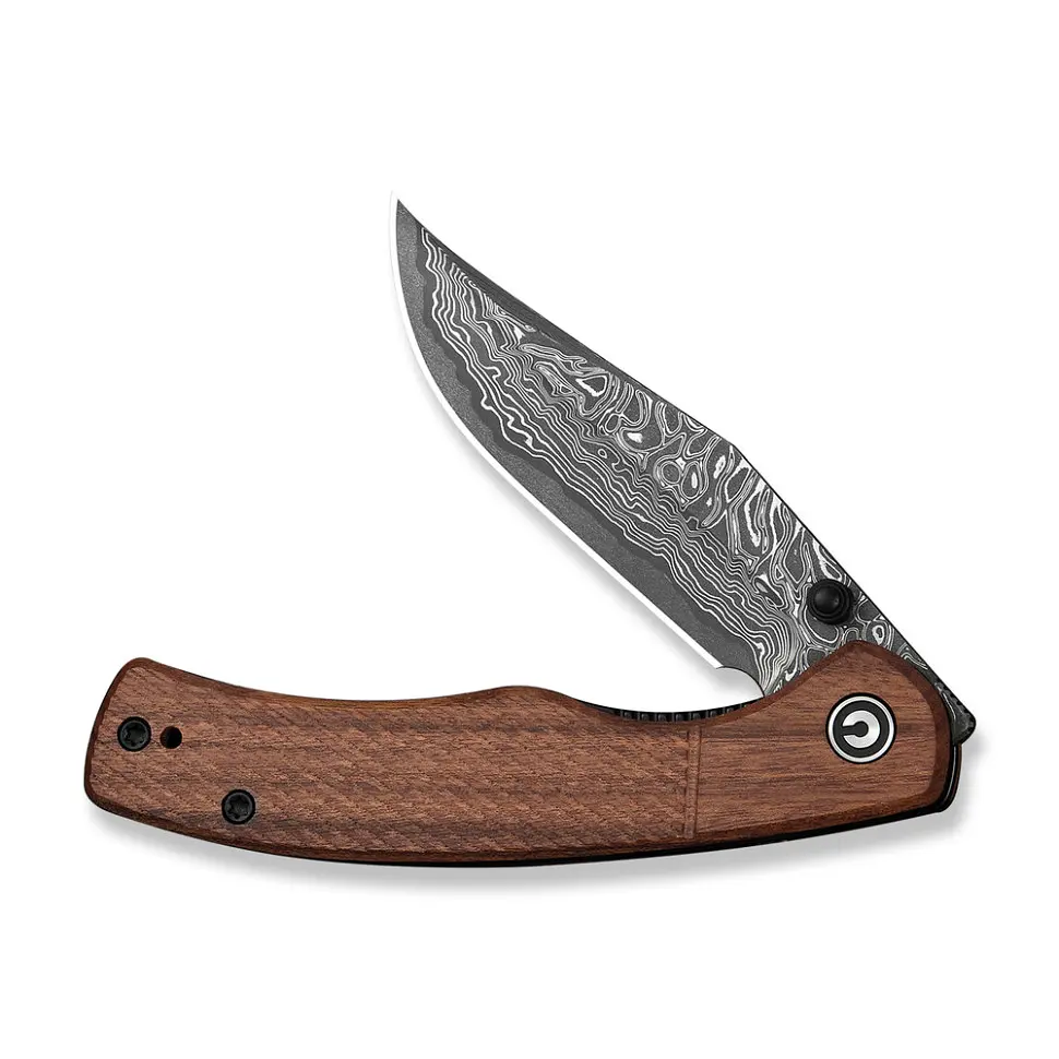 Ніж складаний кишеньковий Civivi Clingman (7.6 см) Damascus / Guibourtia Wood дерево - фото 3