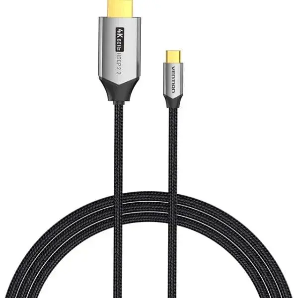 Кабель Vention HDMI - USB Type-C (M/M), V 2.0, 1.5 м, чорний/сірий (CRBBG) - фото 2