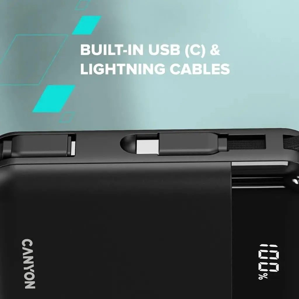 Павербанк Canyon OnPower Black 10 000 mAh / 15 Вт (CNS-CPB104B) - фото 14
