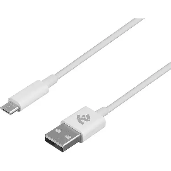 Кабель 2E Micro USB Molding Type 1m White - фото 2