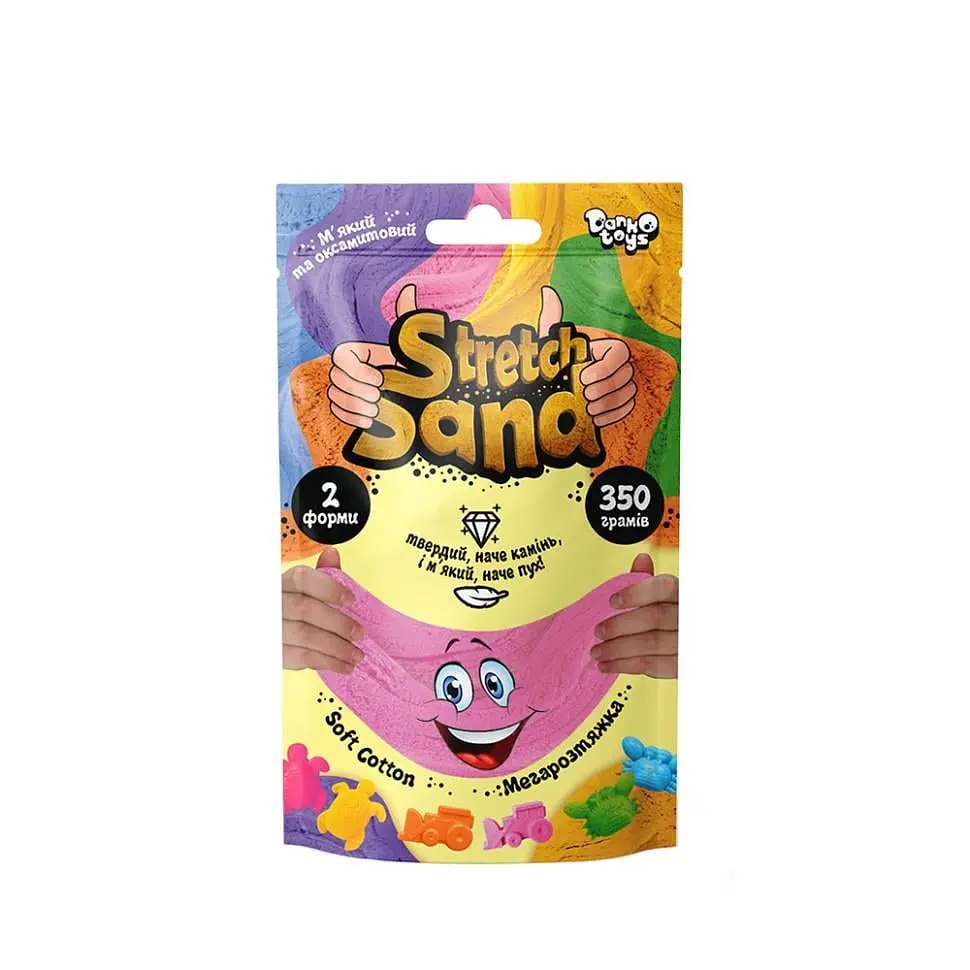 Пісок кінетичний Danko Toys Stretch Sand від 3 років 350 г Рожевий (PZ-340-P-95)