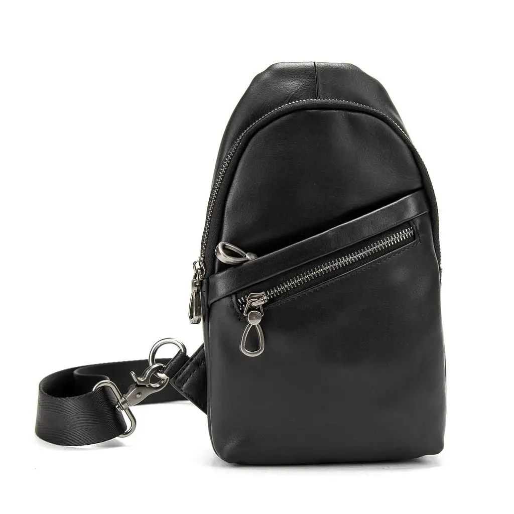 Сумка-слінг чорна чоловіча Tiding Bag 10031A - фото 2