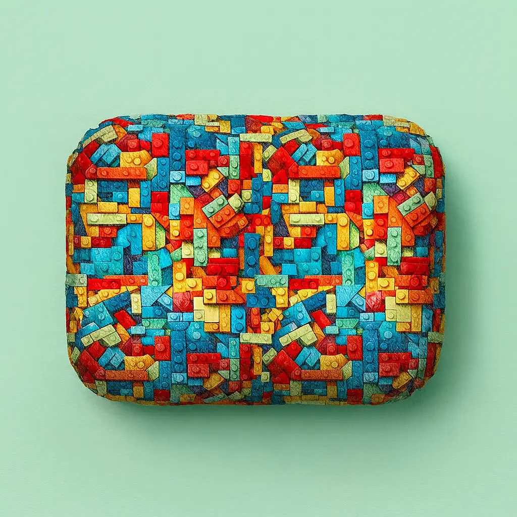 Лежанка для собак Waudog Relax, малюнок "Блоки", M, Ш 42 см, Д 52 см, В 19 см - фото 3