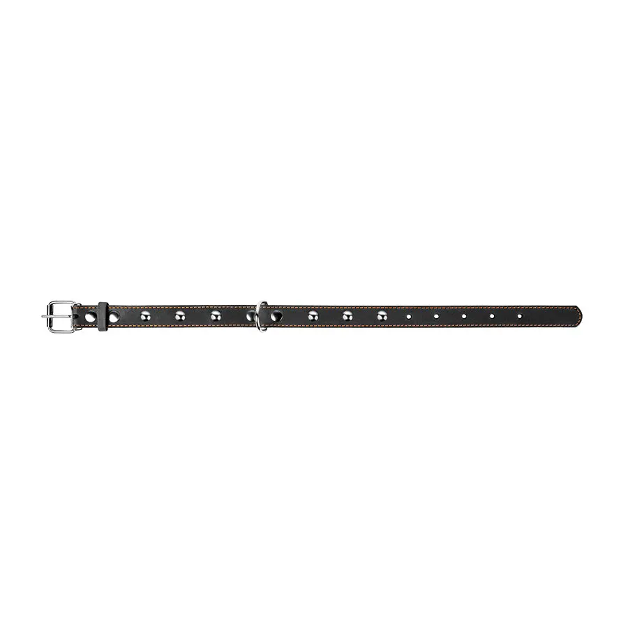 Ошейник Collar одинарный с украшениями (ширина 25мм длина 38-50см) черный - фото 3