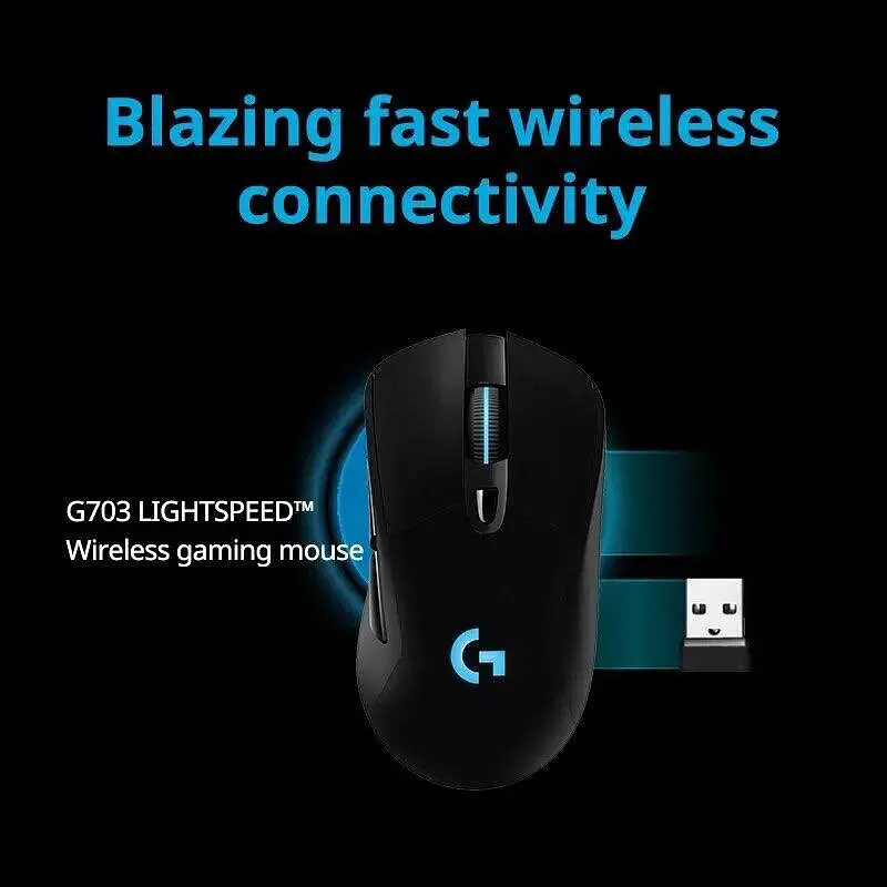 Миша Logitech G703 Lightspeed Wireless Black - фото 5