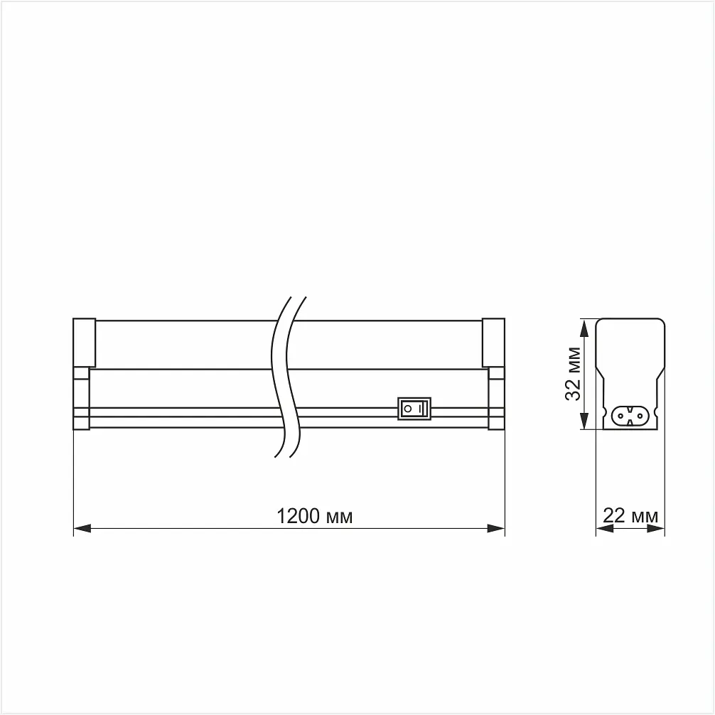 Cвiтильник лiнiйний Titanum LED Т5 20W 5000K 1.2 м (TL-T5-20125) - фото 4