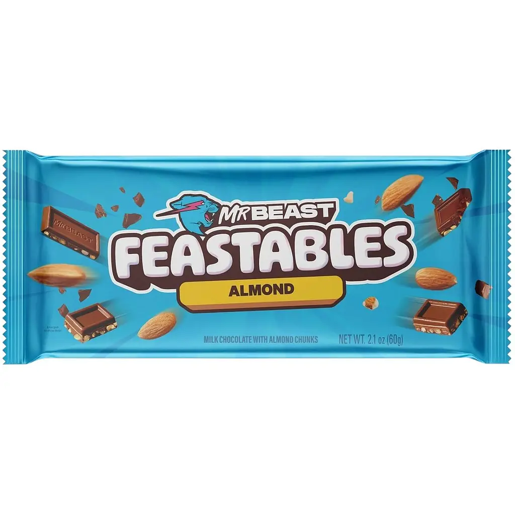 Шоколад молочний Feastables Almond хрусткий мигдаль 60 г (982060) - фото 2